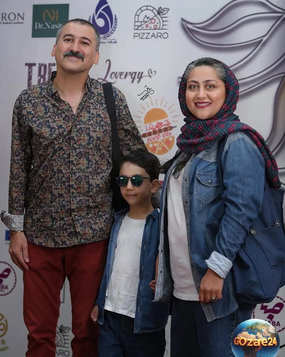   وحید آقاپور و همسرش
