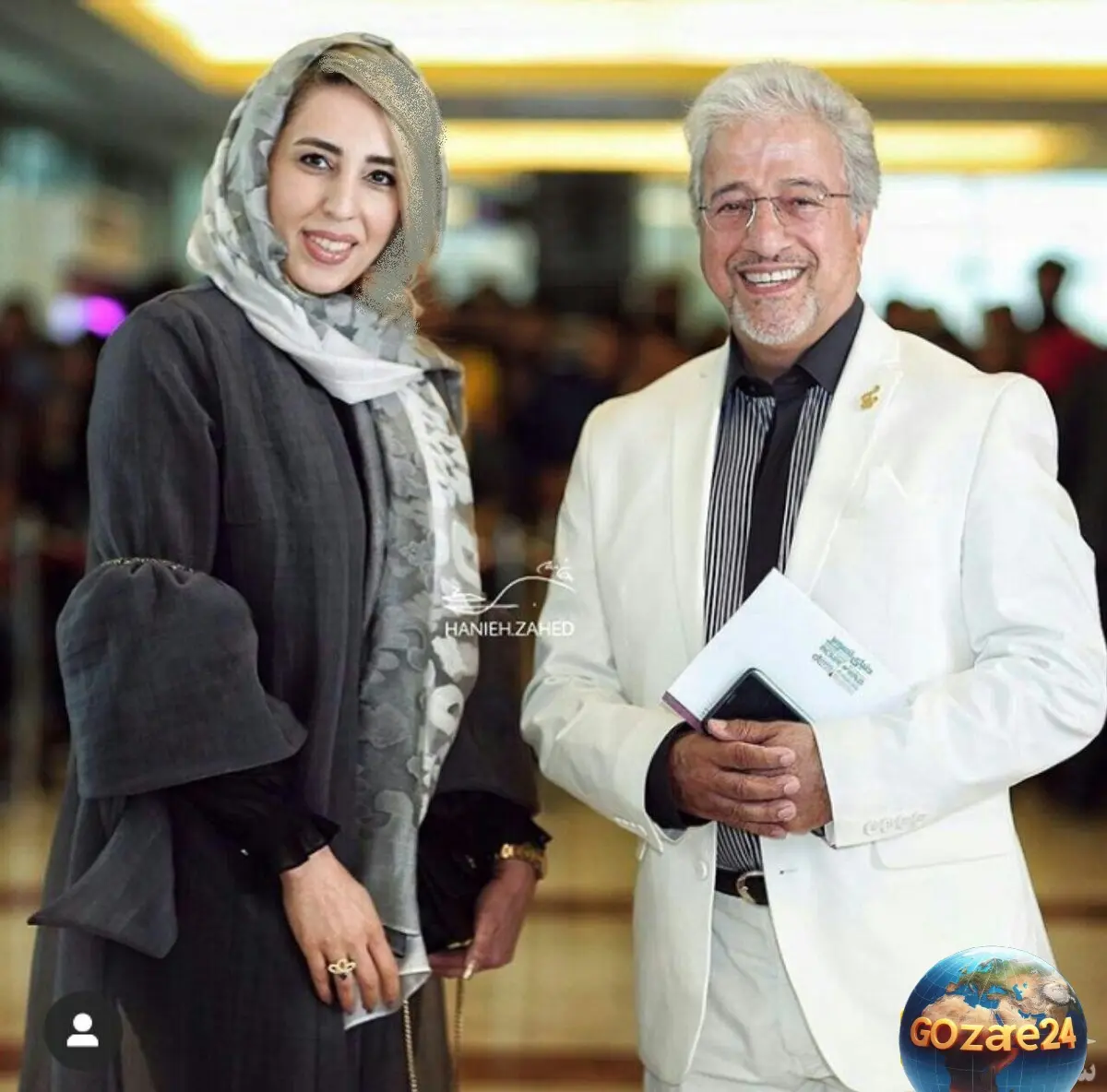 علیرضا خمسه و همسرش