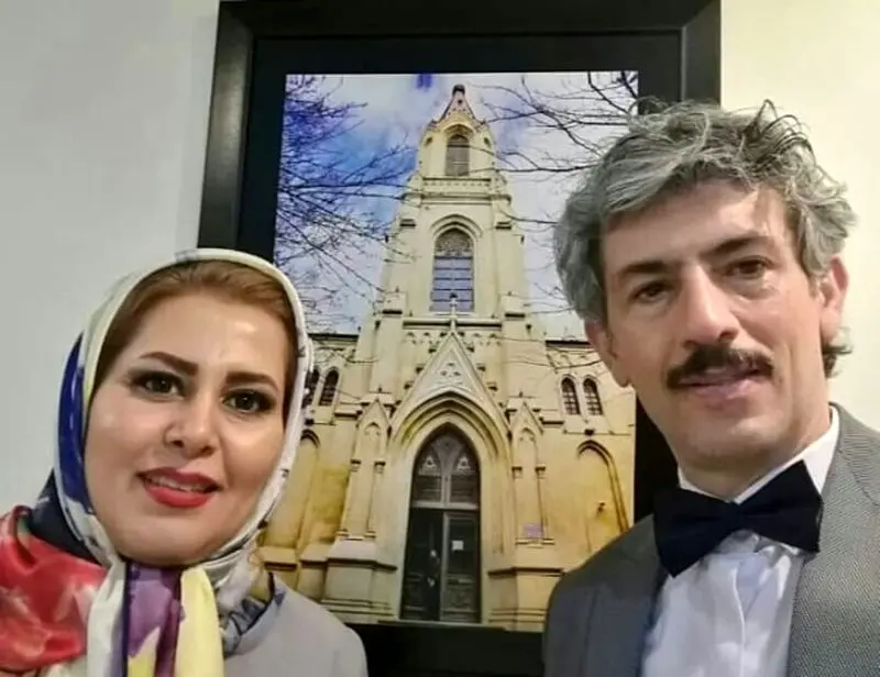 سیروش همتی و همسرش