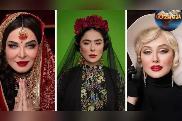 گریم‌های هنری بازیگران ایرانی الهام‌گرفته از چهره‌های مشهور جهان؛ از فریدا کالو تا مرلین مونرو