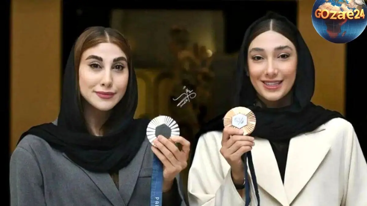 حضور پرانرژی امین حیایی در مراسم بزرگداشت قهرمانان المپیک 2024 مبینا نعمت زاده و ناهید کیانی