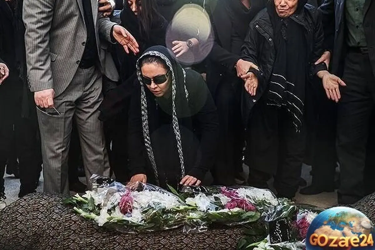 خانه ابدی همسر جوان و هنرمند زیبا بروفه در بهشت زهرا + تصاویر غم‌انگیز و مراسم وداع