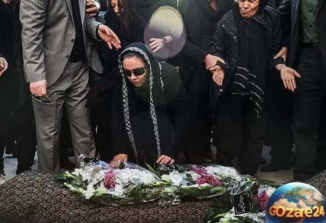 خانه ابدی همسر جوان و هنرمند زیبا بروفه در بهشت زهرا + تصاویر غم‌انگیز و مراسم وداع