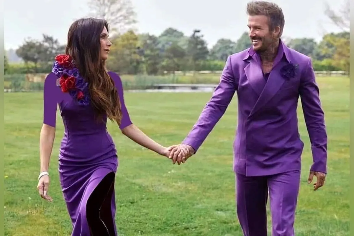 عکس‌های دلربای ۲۵ سال زندگی مشترک دیوید و ویکتوریا بکهام در کنار قلعه تاریخی ایرلند و دکوراسیون لوکس جشن عروسی