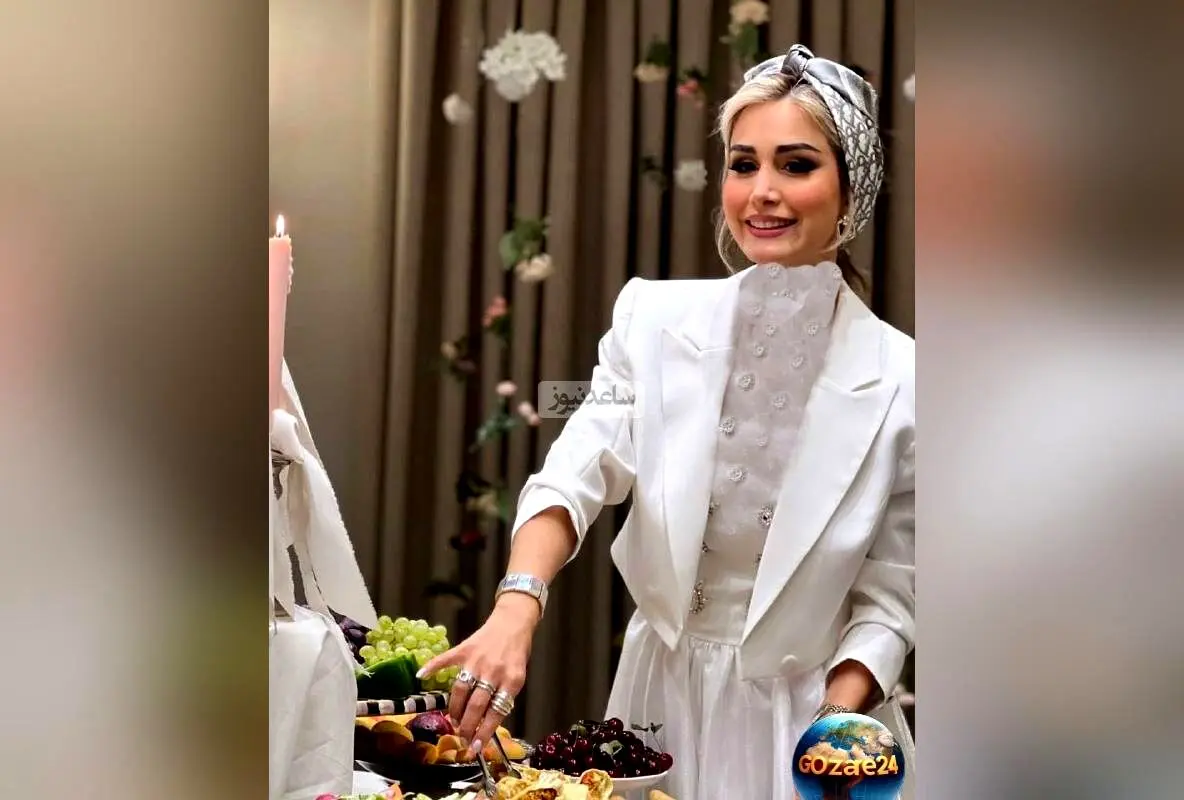 چیدمان ایرانی‌پسند میز شام سپیده بزمی‌پور در بلژیک با گل‌های کالباسی، لاله و گوجه؛ نمونه‌ای از سلیقه و هنر دکوراسیون