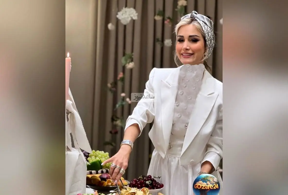 چیدمان ایرانی‌پسند میز شام سپیده بزمی‌پور در بلژیک با گل‌های کالباسی، لاله و گوجه؛ نمونه‌ای از سلیقه و هنر دکوراسیون