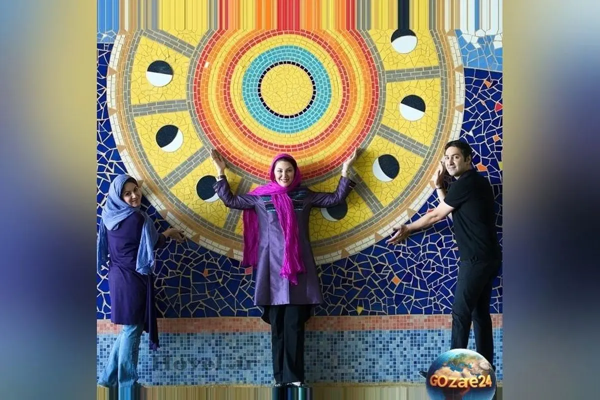 خلاقیت بی‌نظیر لاله اسکندری در طراحی دیواری شهری با ترکیب نقاشی و کاشی‌کاری برای زیباسازی فضای شهر