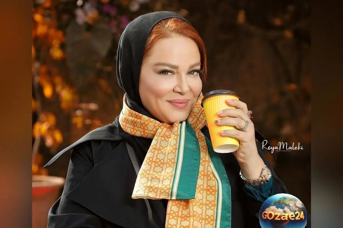 بهاره رهنما با استایل خاص بهار و مانتو باند مشکی و شال قرمز وارد عرصه مدلینگ شد + عکس