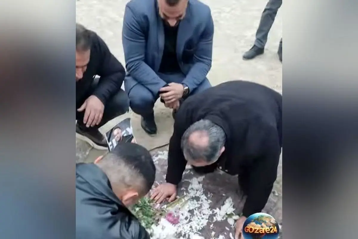 تصاویر و ویدیوهای غم‌انگیز از مراسم تشییع فرامرز عزیزی؛ چهره ماتم‌زده بهروز تابانی در کنار خانواده و هواداران