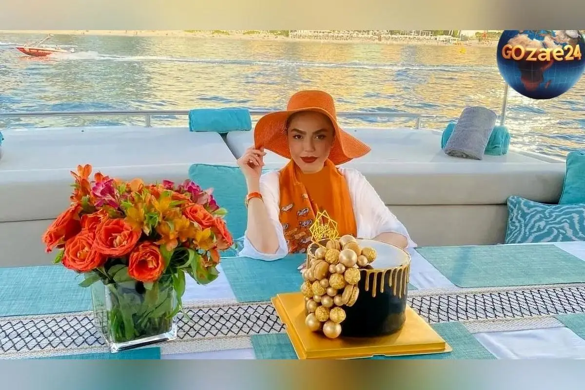 درخشش آزاده زارعی در کشتی لوکس دبی با دکوراسیون مجلل و جشن تولد رویایی