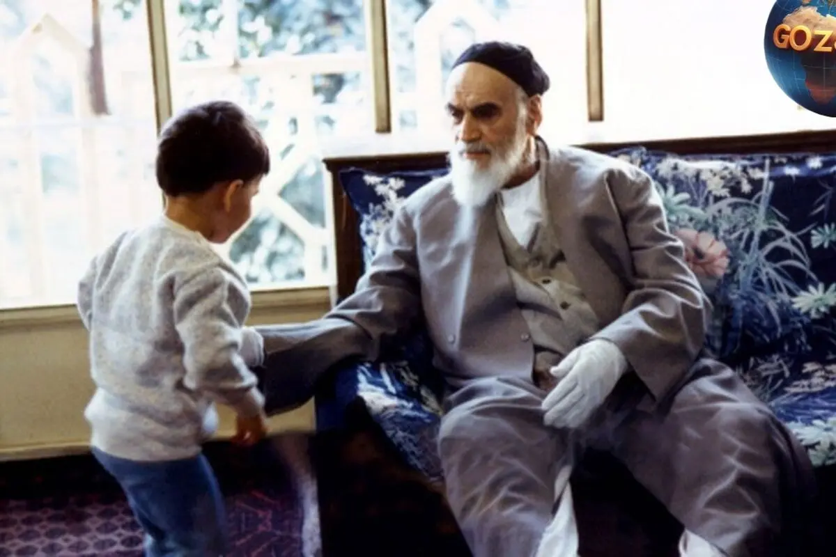 عکس نادر و تاریخی امام خمینی در کنار عروسش فاطمه طباطبایی در دهه 60 در جماران