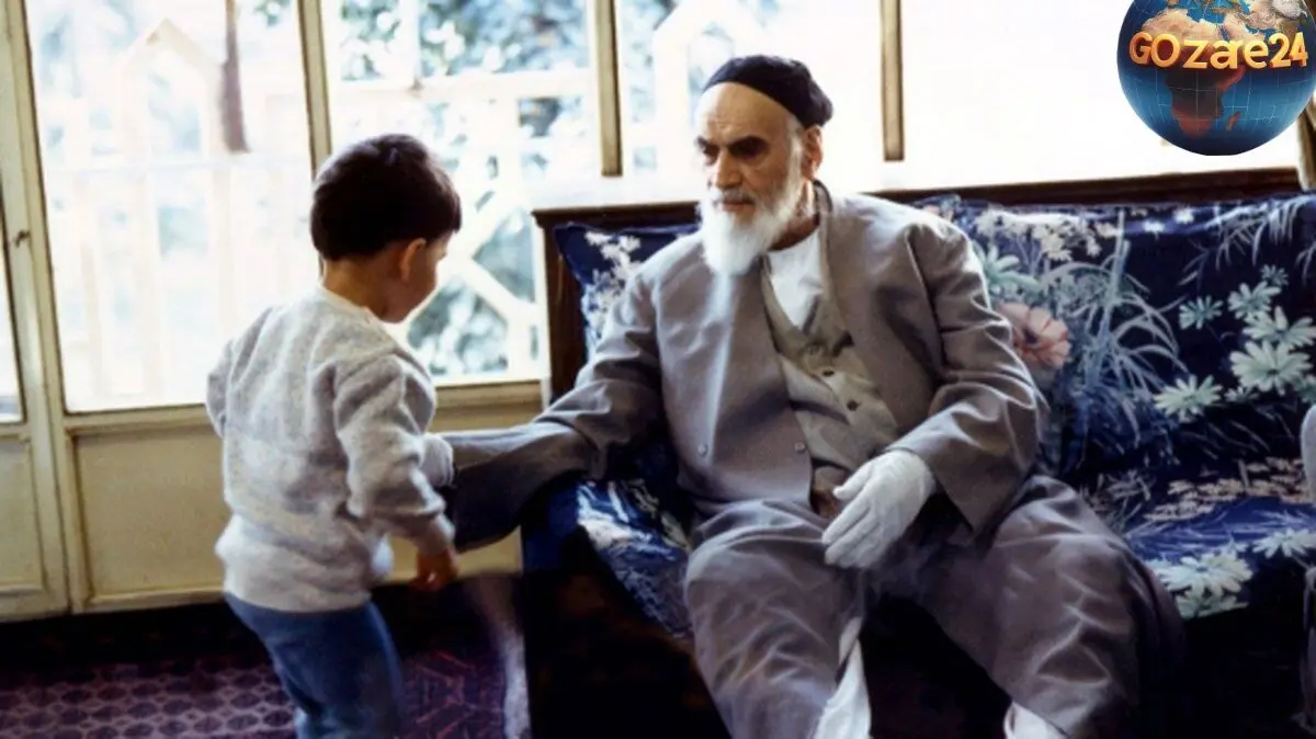 عکس نادر و تاریخی امام خمینی در کنار عروسش فاطمه طباطبایی در دهه 60 در جماران