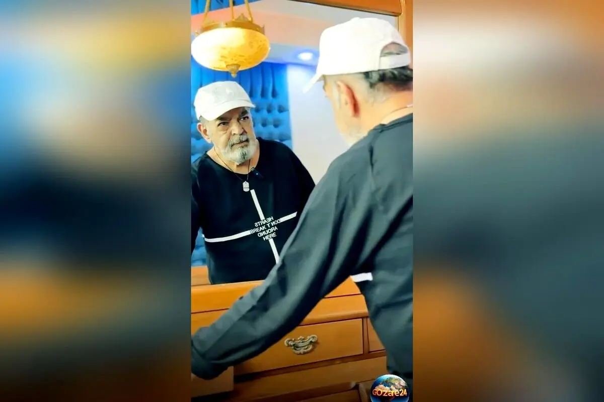 تصاویر و بررسی کامل چیدمان و دکوراسیون لوکس اتاق خواب حمید لولایی بازیگر شفرونی | لوستر، پرده‌های آبی و نورپردازی منحصربه‌فرد