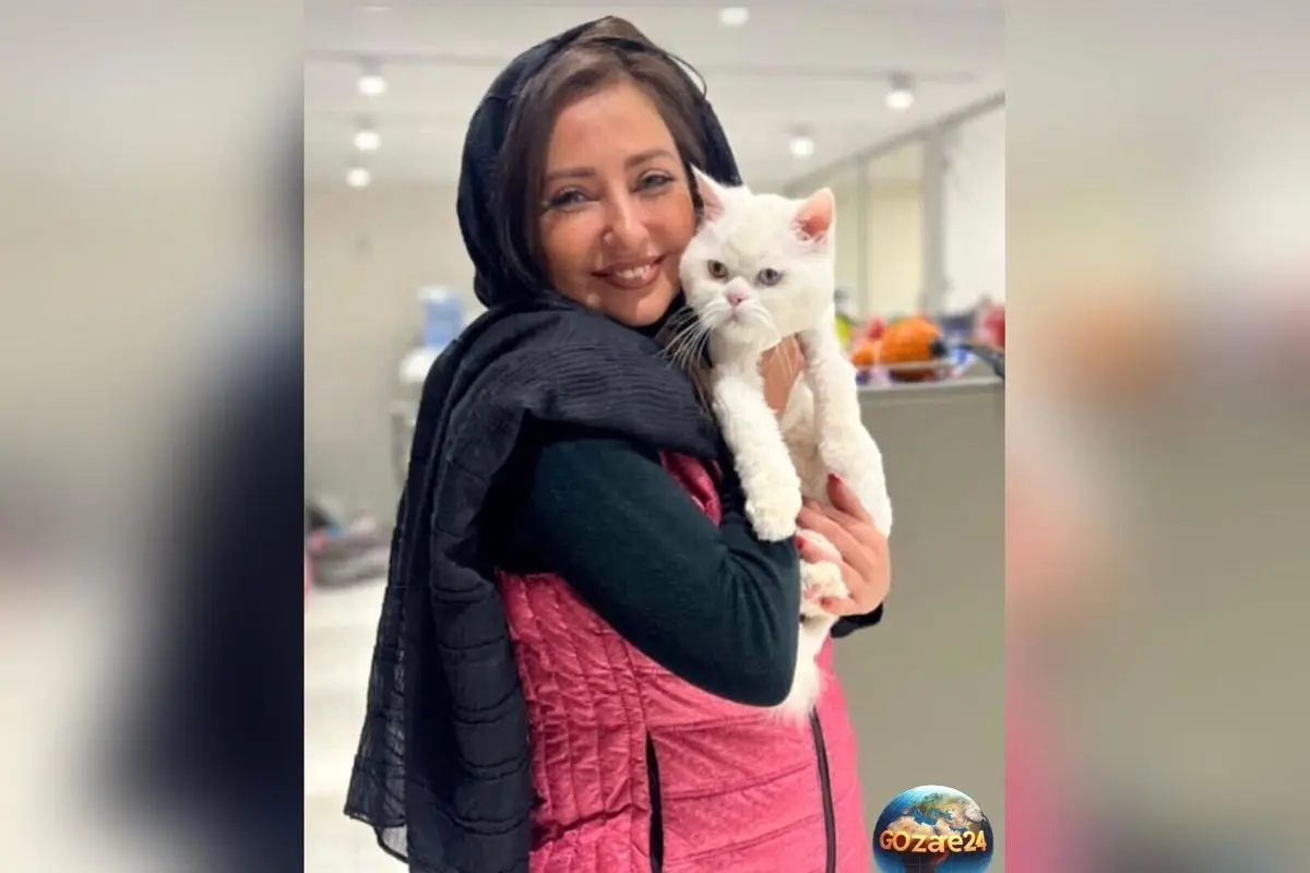 عکس جدید نفیسه روشن از لباس پلوخوری گربه خوش‌تیپ و بامزه‌اش در دبی!