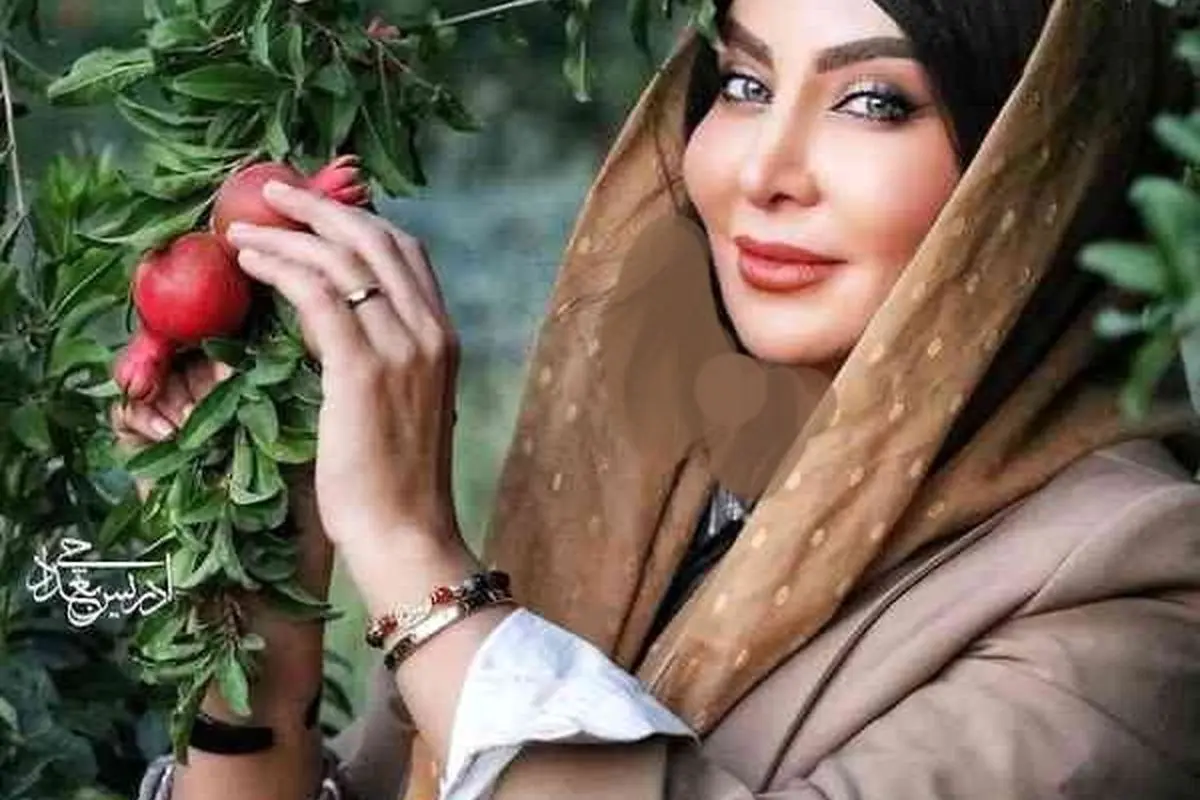 تصاویر خلاقانه بازیگران در استفاده از انار برای زیبایی و ژست‌های پاییزی + عکس‌های دیدنی