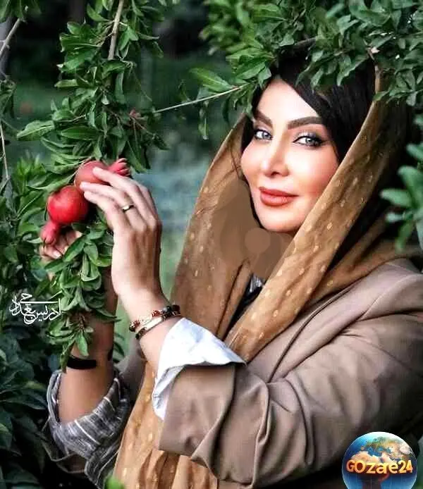 تصاویر خلاقانه بازیگران در استفاده از انار برای زیبایی و ژست‌های پاییزی + عکس‌های دیدنی