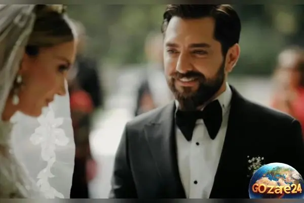 تصویر همسر بهرام رادان با استایل ساده و دلنشین در کنار دسته گل زنبق