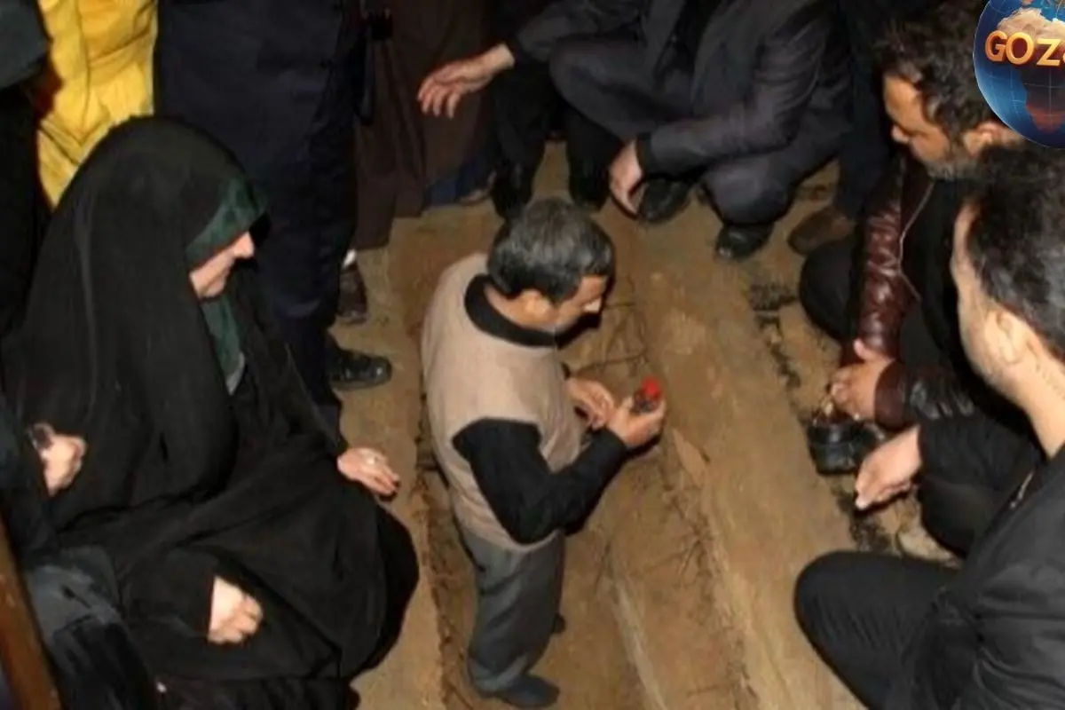 عکس و جزئیات دفن مادر احمدی‌نژاد همراه با قرآن و دستخط سید حسن نصرالله در مراسم وداع
