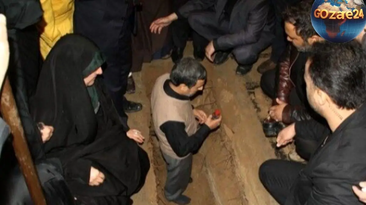 عکس و جزئیات دفن مادر احمدی‌نژاد همراه با قرآن و دستخط سید حسن نصرالله در مراسم وداع