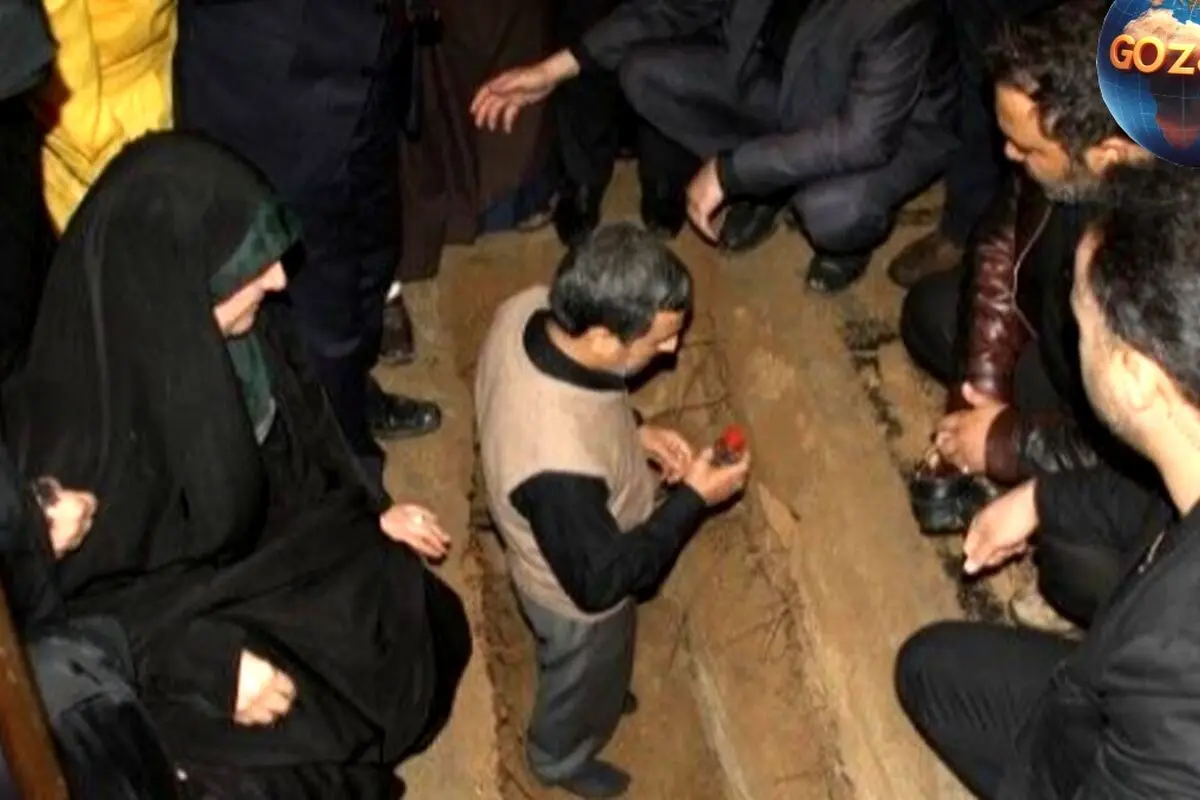عکس و جزئیات دفن مادر احمدی‌نژاد همراه با قرآن و دستخط سید حسن نصرالله در مراسم وداع