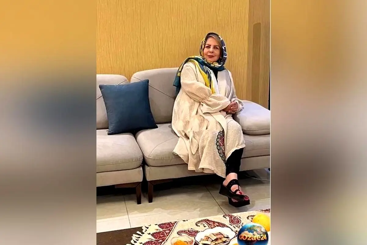 طراحی داخلی منزل پوراندخت مهیمن بازیگر ساهره با چیدمان لوکس و ترکیب رنگ آجری و طوسی