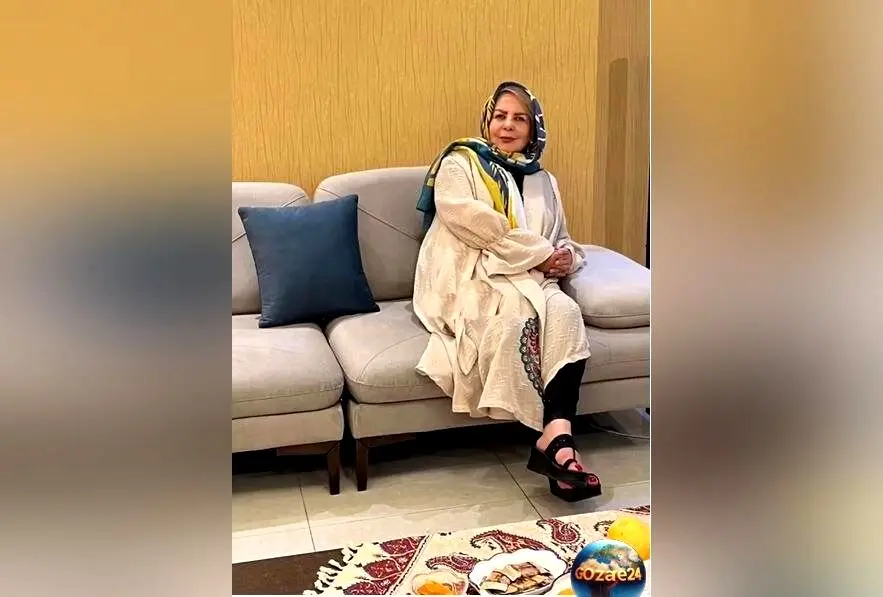 طراحی داخلی منزل پوراندخت مهیمن بازیگر ساهره با چیدمان لوکس و ترکیب رنگ آجری و طوسی