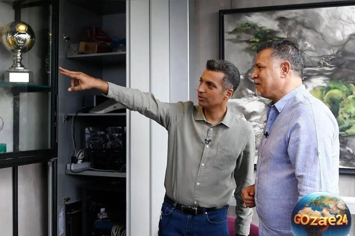 تصویر دیدنی از ویترین افتخارات علی دایی در رستوران لوکس شمال تهران + فیلم جذاب