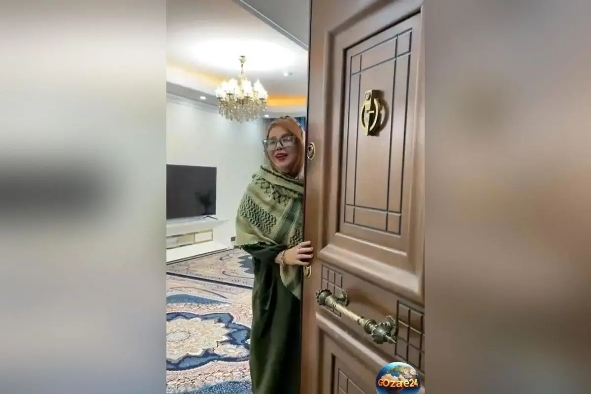 تصاویر لوکس و مدرن چیدمان منزل بهنوش بختیاری با مبلمان سلطنتی، لوسترهای برنجی و نورپردازی خاص