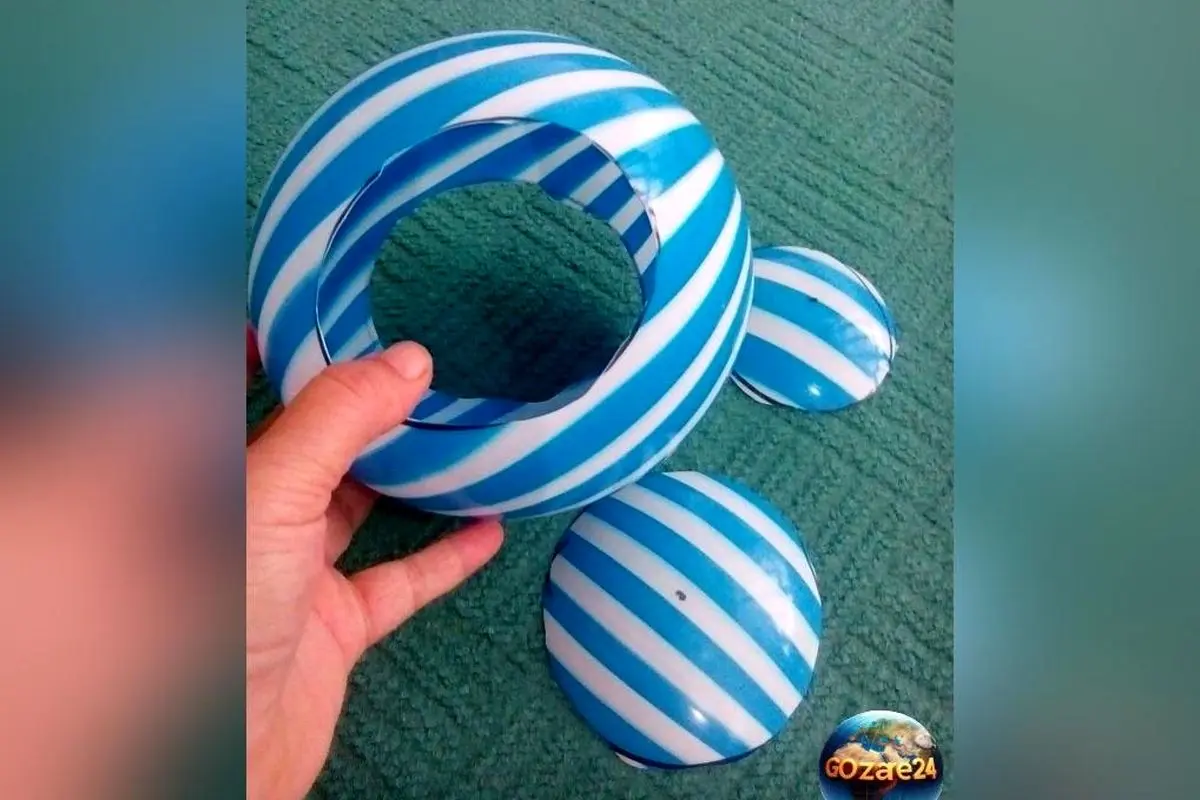 خلاقیت بی‌نظیر مادر کم‌سن ایرانی در ساخت گلدان دکوری توپ بسکتبال | هنر و نوآوری در خانه