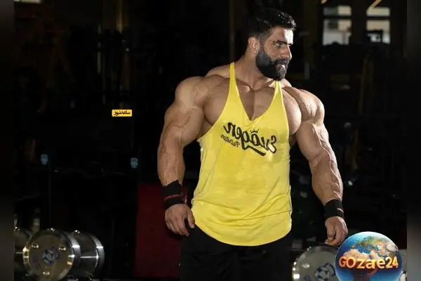 هادی چوپان قهرمان مسترالمپیا در کنار گرگ ایرانی + عکس متفاوت و جالب