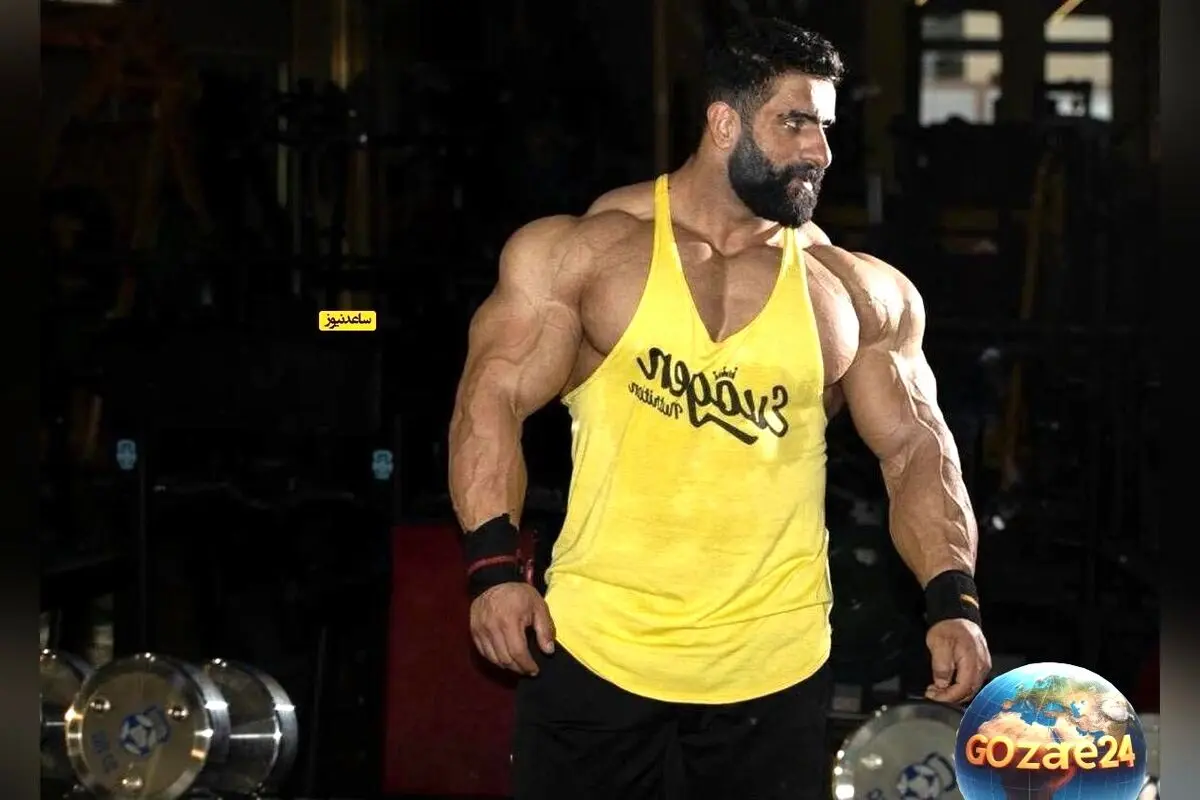 هادی چوپان قهرمان مسترالمپیا در کنار گرگ ایرانی + عکس متفاوت و جالب