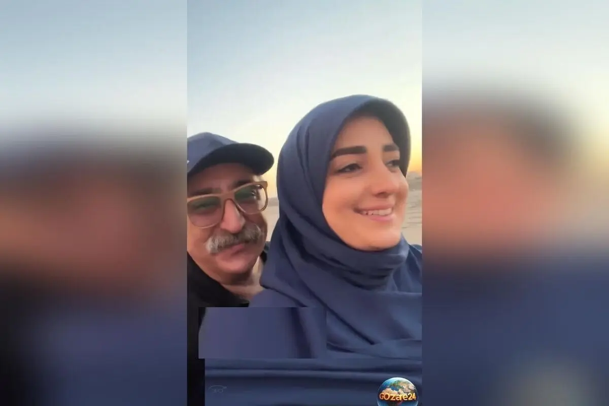ویدئو و عکس‌های عاشقانه ستاره سادات قطبی و شهرام شکیبا در سواحل دریای خزر + نشان دادن عشق و فاصله سنی 14 سال