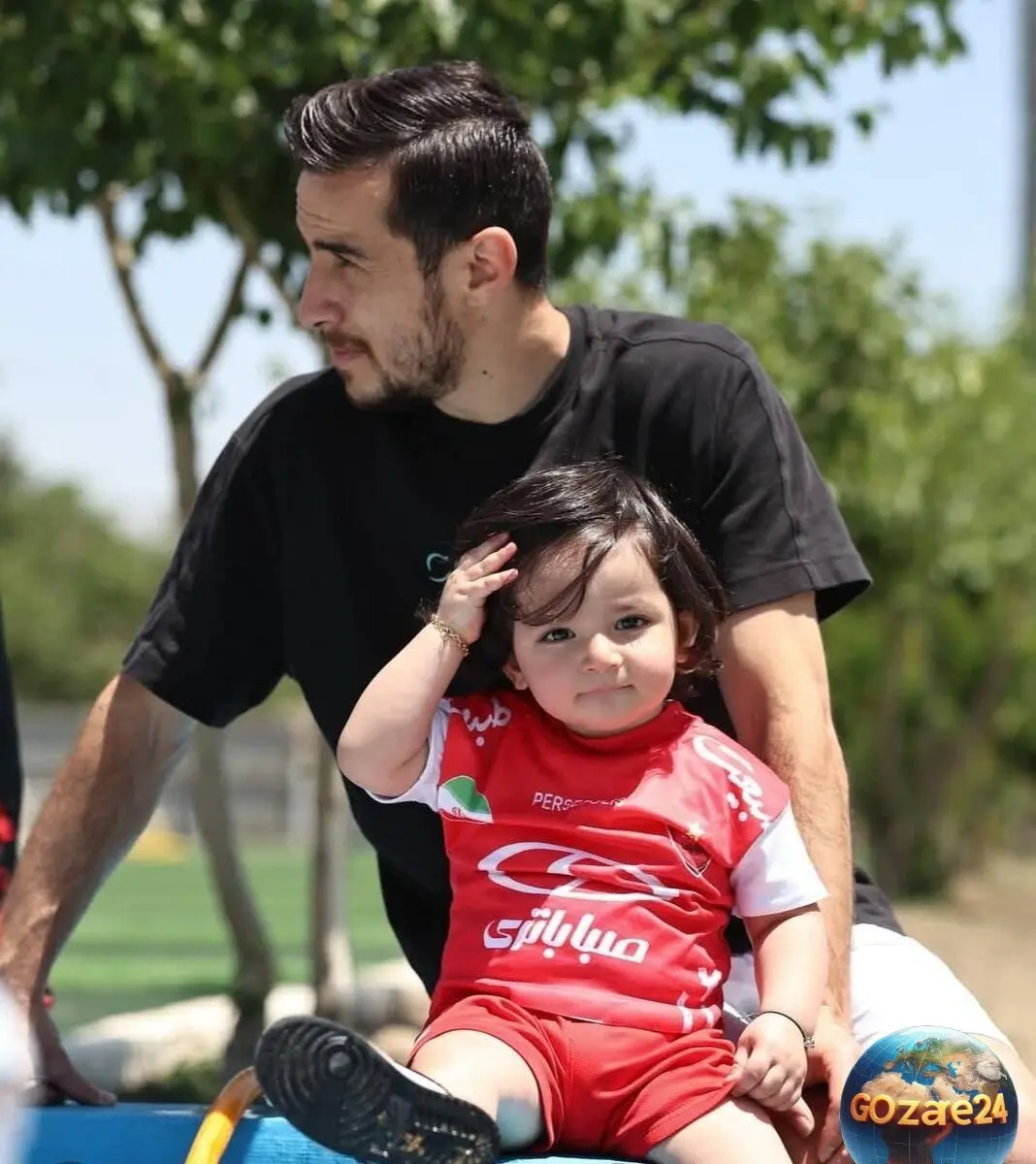 عروسک لبوبوی ناز پسر فرشاد احمدزاده با دستبند چشم نظر + عکس جدید
