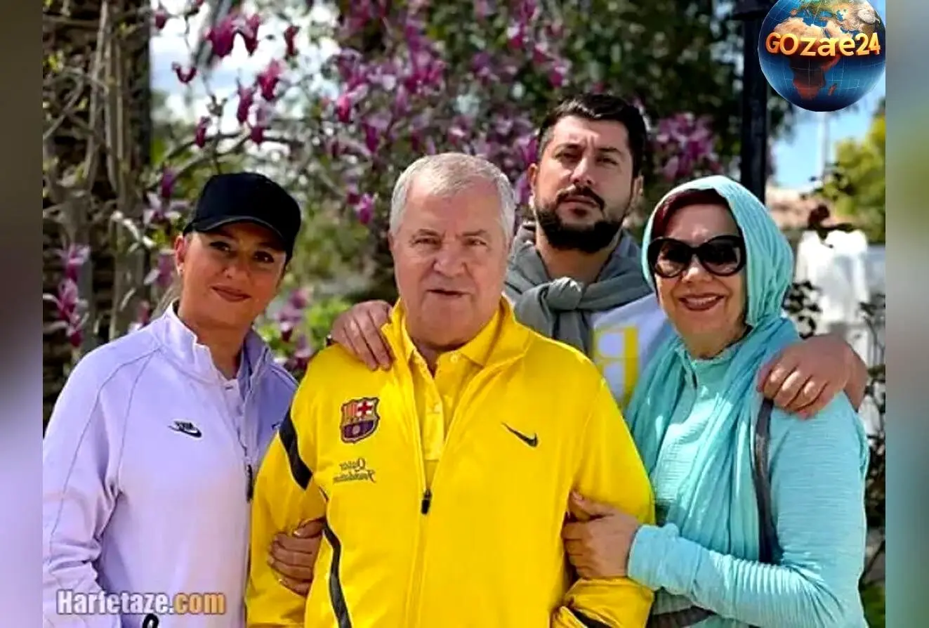 علی پروین در کنار همسر و دخترانش؛ تصویر خانوادگی صمیمی و نوروزی اسطوره فوتبال ایران