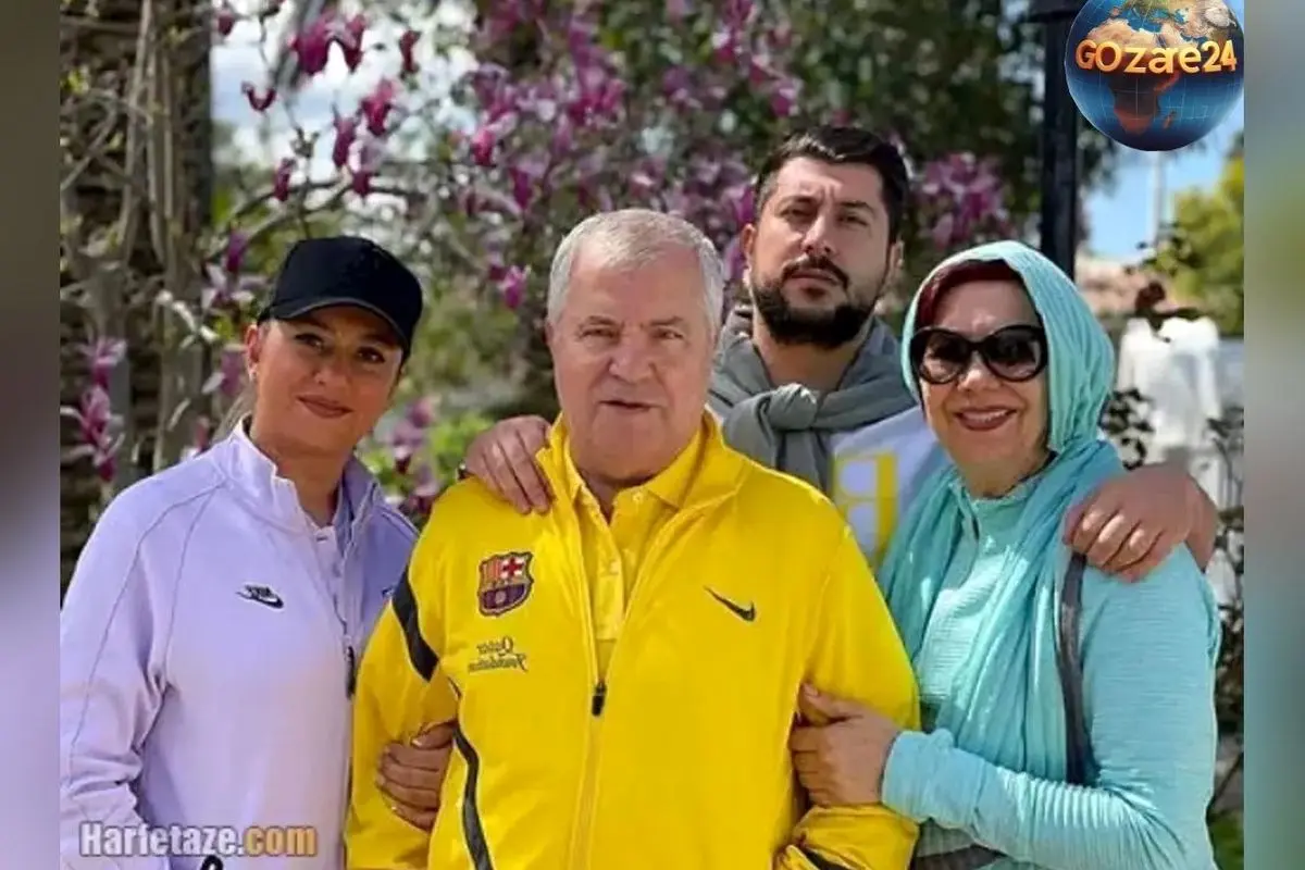 علی پروین در کنار همسر و دخترانش؛ تصویر خانوادگی صمیمی و نوروزی اسطوره فوتبال ایران