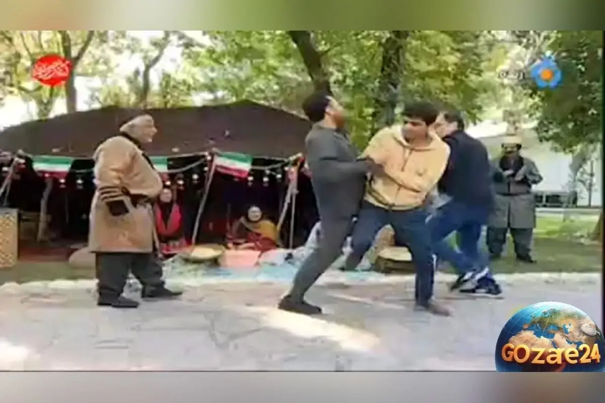 تصویرهای شوکه‌کننده از مسابقه خروس جنگی زنده مجریان شبکه ۵ سیما در برنامه زنده!