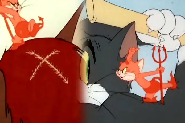 Sufferin' Cats! (1943) – نبرد تام با جری و شیطان درونش!