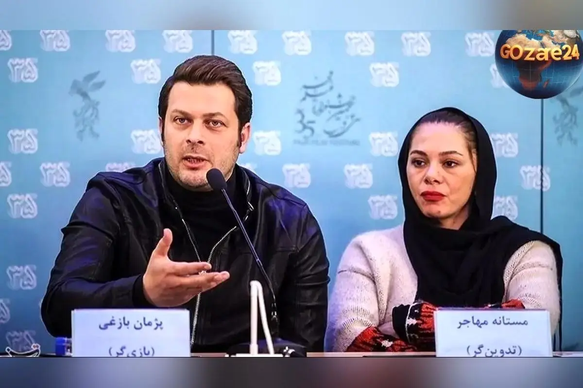 لحظه‌ای نادر و دلگرم‌کننده: پژمان بازغی و مستانه مهاجر در کنار دخترشان پس از جدایی در مراسم فیلم شهر