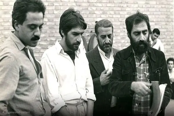 عکس قدیمی از پشت صحنه فیلم «خاک» ۱۳۵۲ ساخته مسعود کیمیایی با نقش‌آفرینی محمود دولت‌آبادی