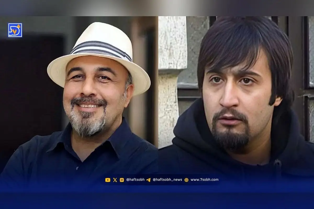 عکس قدیمی و خاطره‌انگیز اکبر بیکار و رضا عطاران در پشت صحنه سریال سه در چهار
