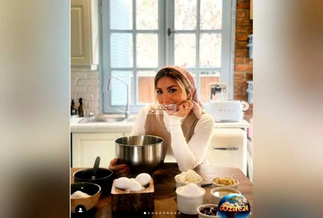 آشپزخانه مدرن و لوکس مینا مختاری و بهرام رادان با رنگ کابینت باکلاستر و چیدمان مینیمال پس از بازسازی