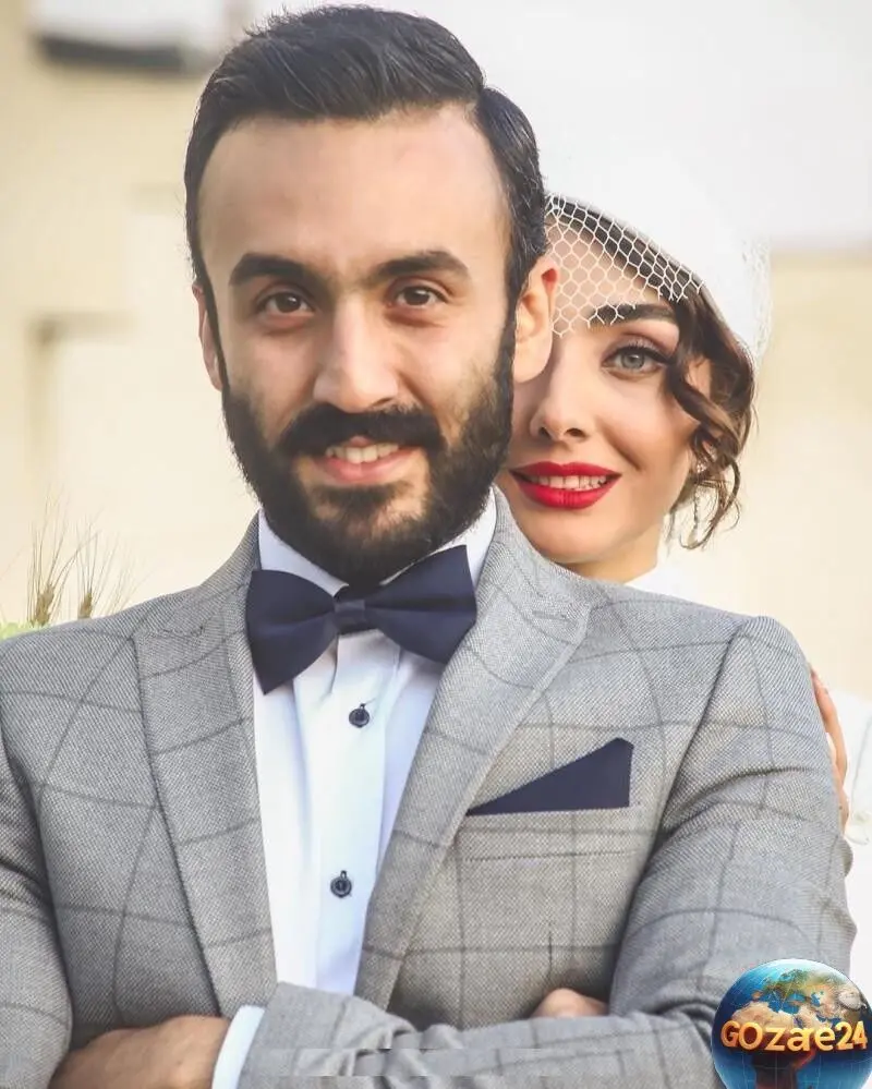 عکس تولد پسر فاطمه گودرزی در کافه با تم طلایی و طراحی کیک سه‌بعدی خلاقانه