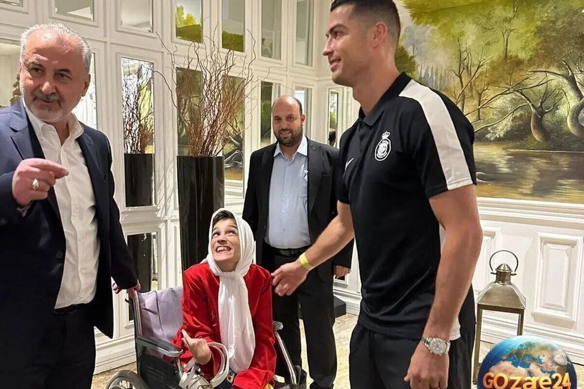 رونالدو در تهران با دختر هنرمند و معلول ایرانی دیدار کرد + فیلم و تصاویر شگفت‌انگیز