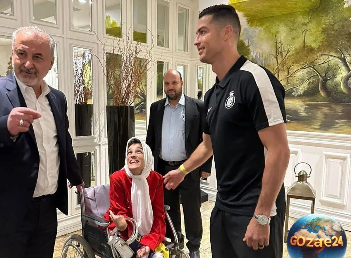 رونالدو در تهران با دختر هنرمند و معلول ایرانی دیدار کرد + فیلم و تصاویر شگفت‌انگیز