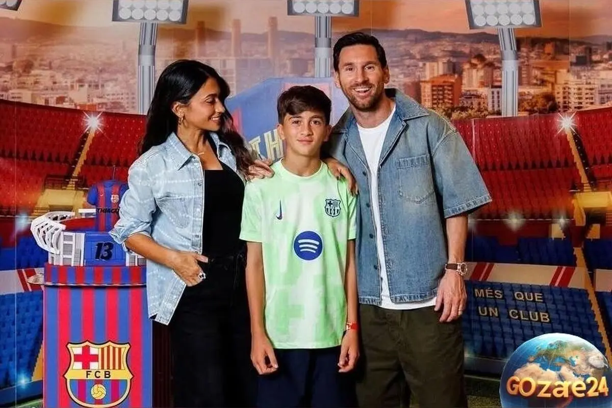 تولد ۱۳ سالگی تیاگو، پسر لیونل مسی با تم بارسلونا؛ پدر در کجاست؟