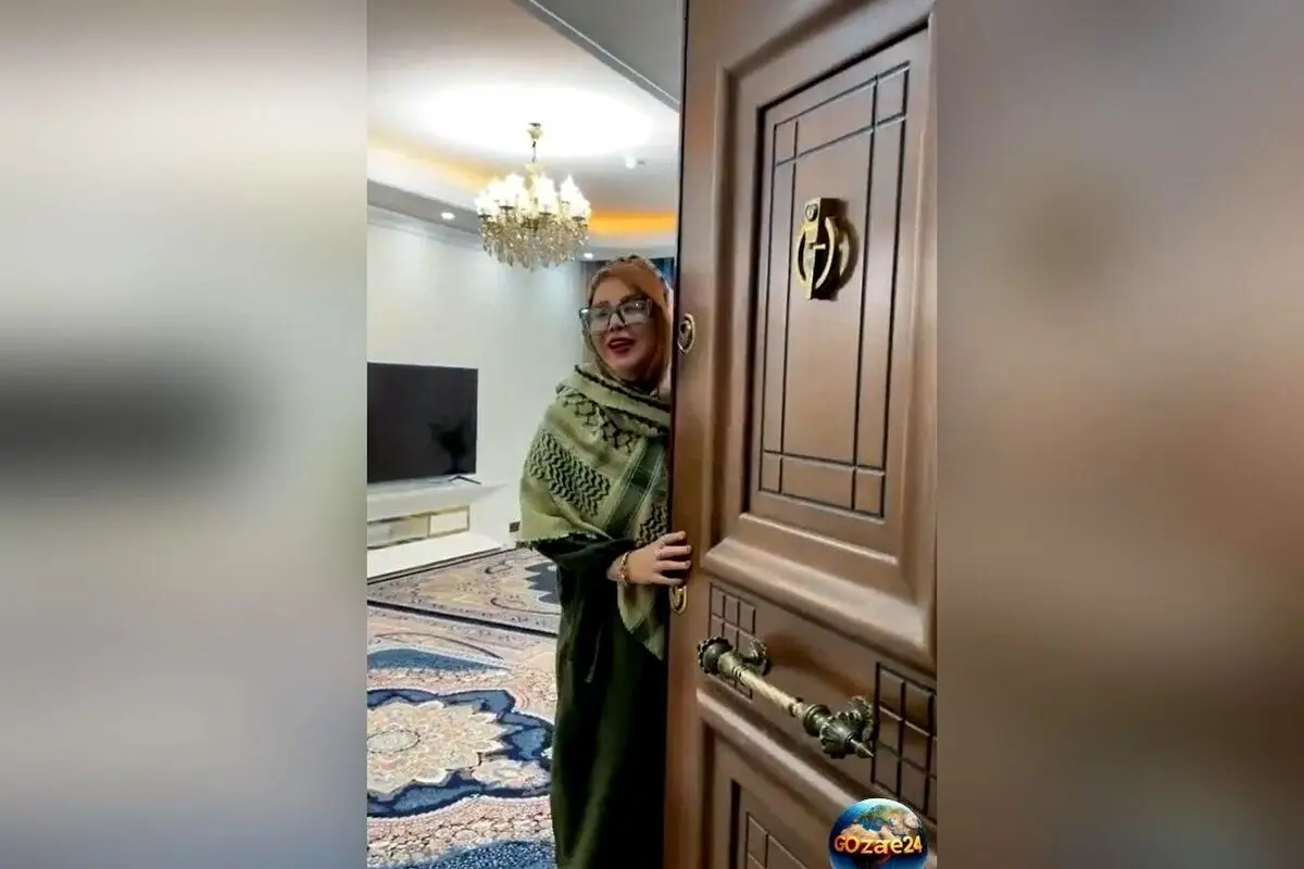چیدمان لوکس و مدرن منزل بهنوش بختیاری با مبلمان سلطنتی، لوسترهای برنجی و فرش ایرانی