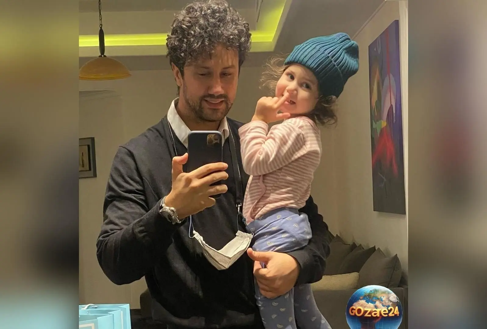 فیلم برف بازی دختر کوچک شاهرخ استخری در بلژیک با دوستان خارجی + ویدئو جذاب