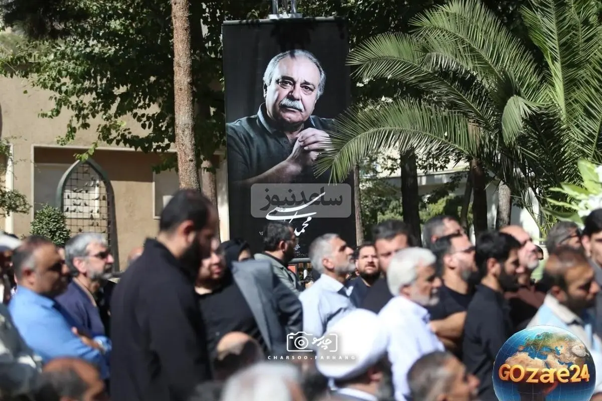 حضور چهره‌های مشهور در مراسم خاکسپاری محمد کاسبی؛ تصاویر و جزئیات اقامه نماز میت و تابوت‌گردانی در سوگ بازیگر سینما و تلویزیون