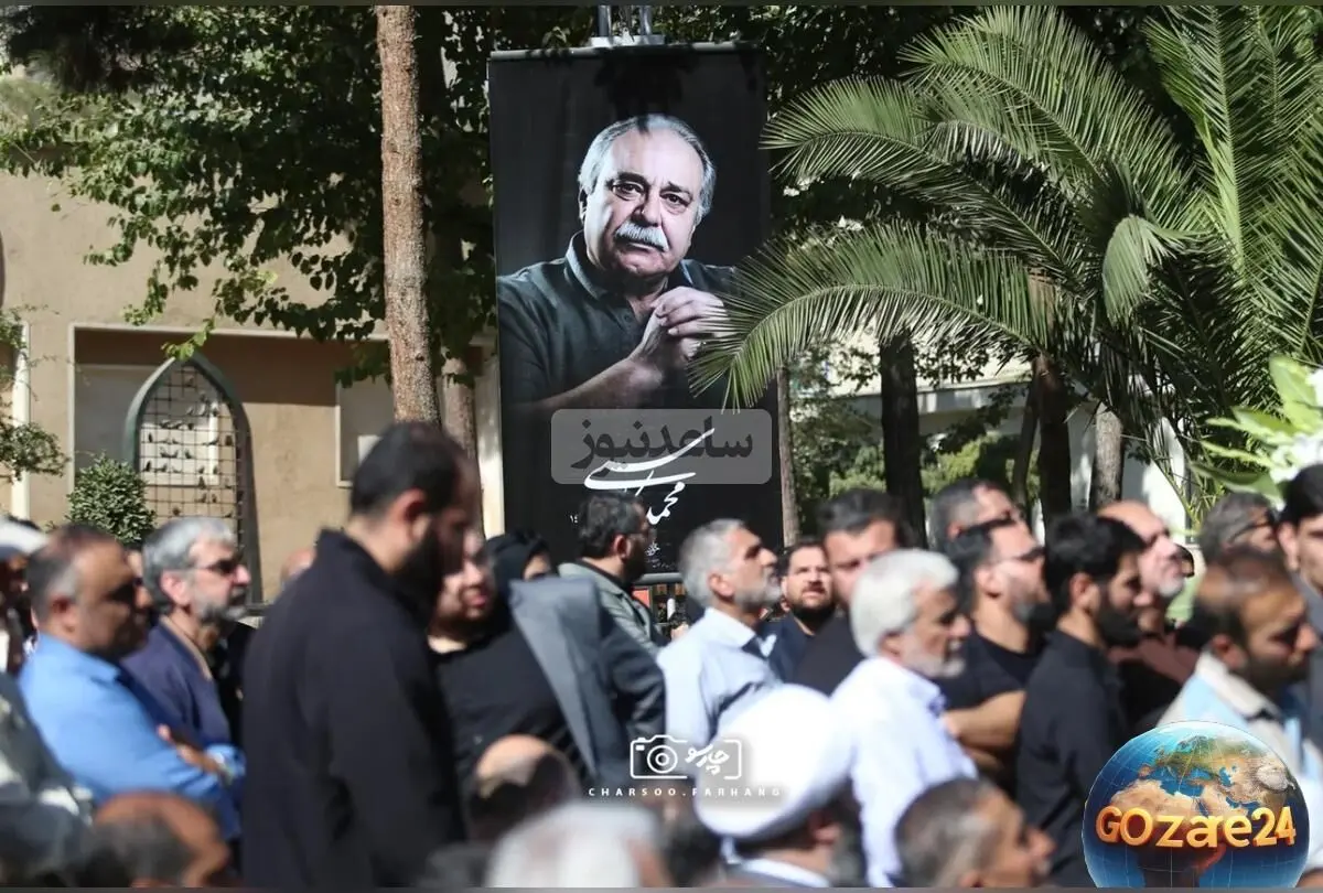 حضور چهره‌های مشهور در مراسم خاکسپاری محمد کاسبی؛ تصاویر و جزئیات اقامه نماز میت و تابوت‌گردانی در سوگ بازیگر سینما و تلویزیون