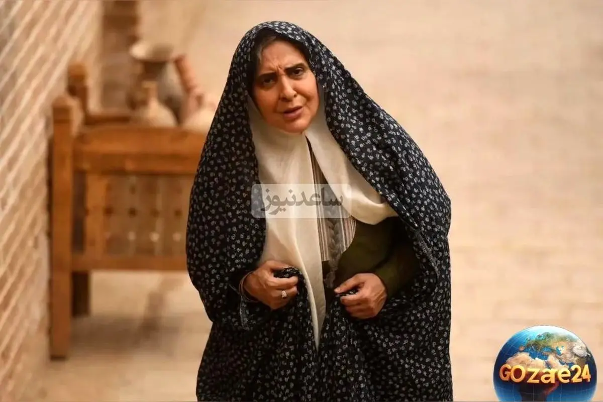 عکس یلدایی مرجانه گلچین در آتلیه با فیگور سنتی و روسری ایرانی + خاطره شب یلدا